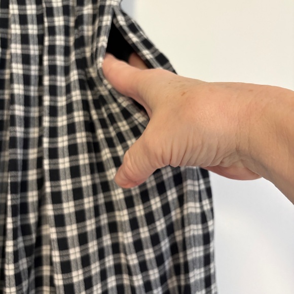 Liz Claiborne Black and White Plaid A-Line Skirt 6 - Picture 4 of 7